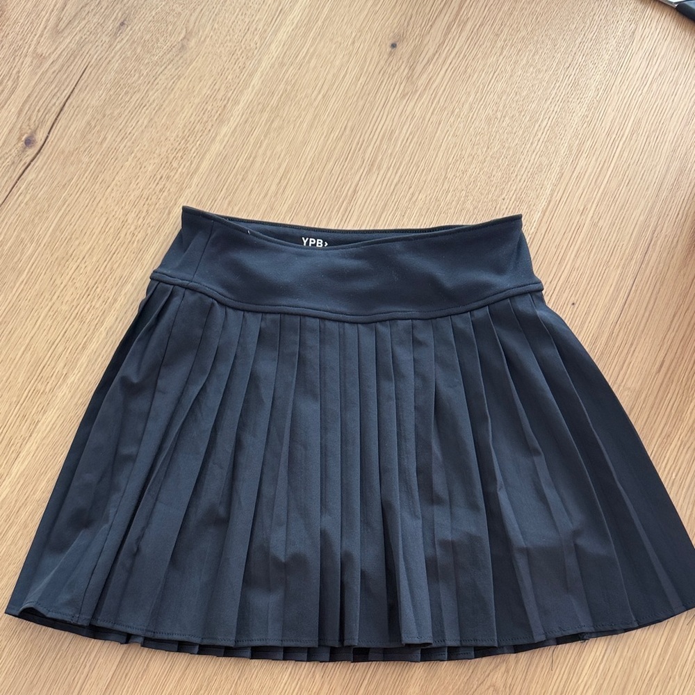 Abercrombie & Fitch Black Pleated Skater Skirt
